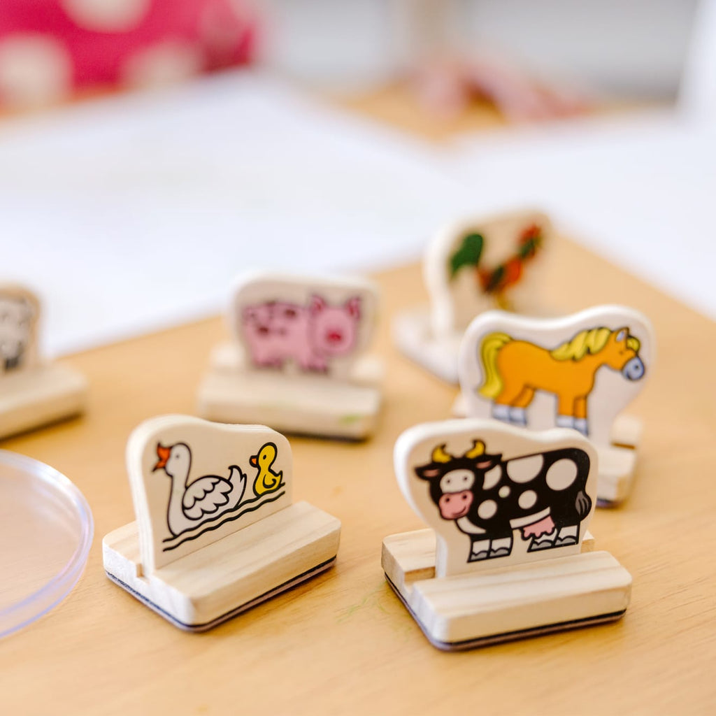Educational My First Wooden Stamp Set - Farm Animals