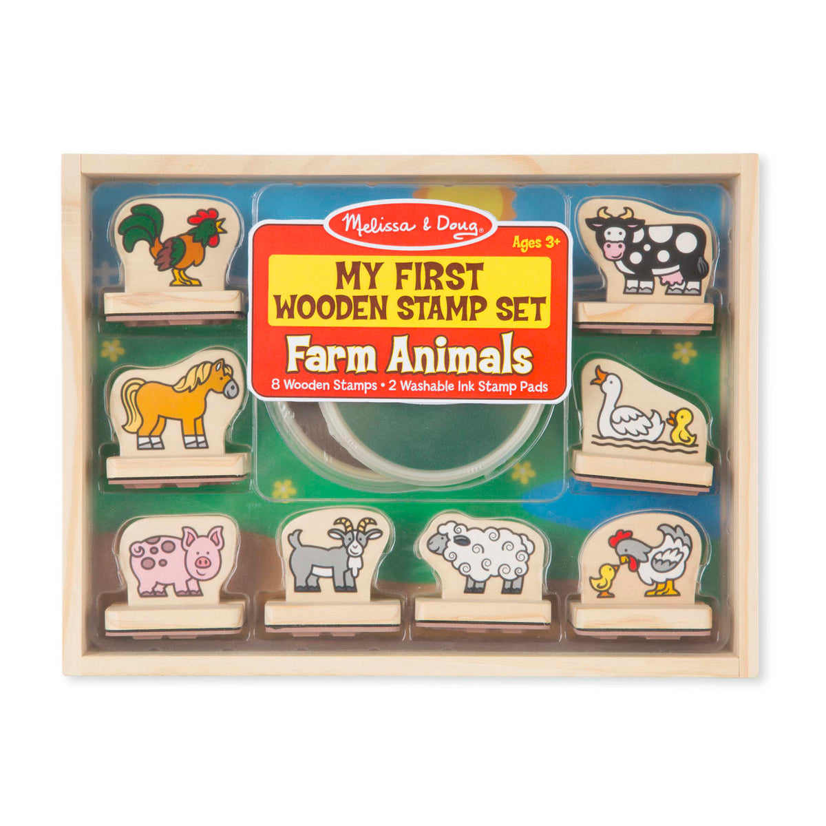 Educational My First Wooden Stamp Set - Farm Animals