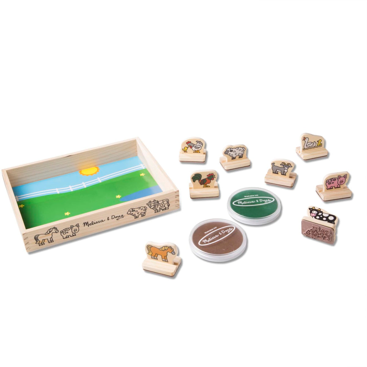 Educational My First Wooden Stamp Set - Farm Animals