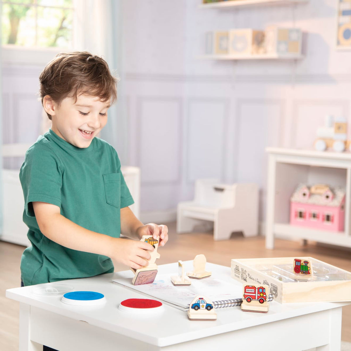 Educational My First Wooden Stamp Set - Vehicles