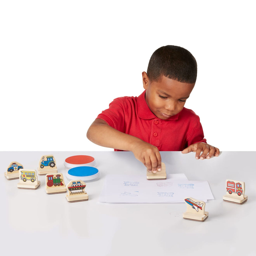Educational My First Wooden Stamp Set - Vehicles
