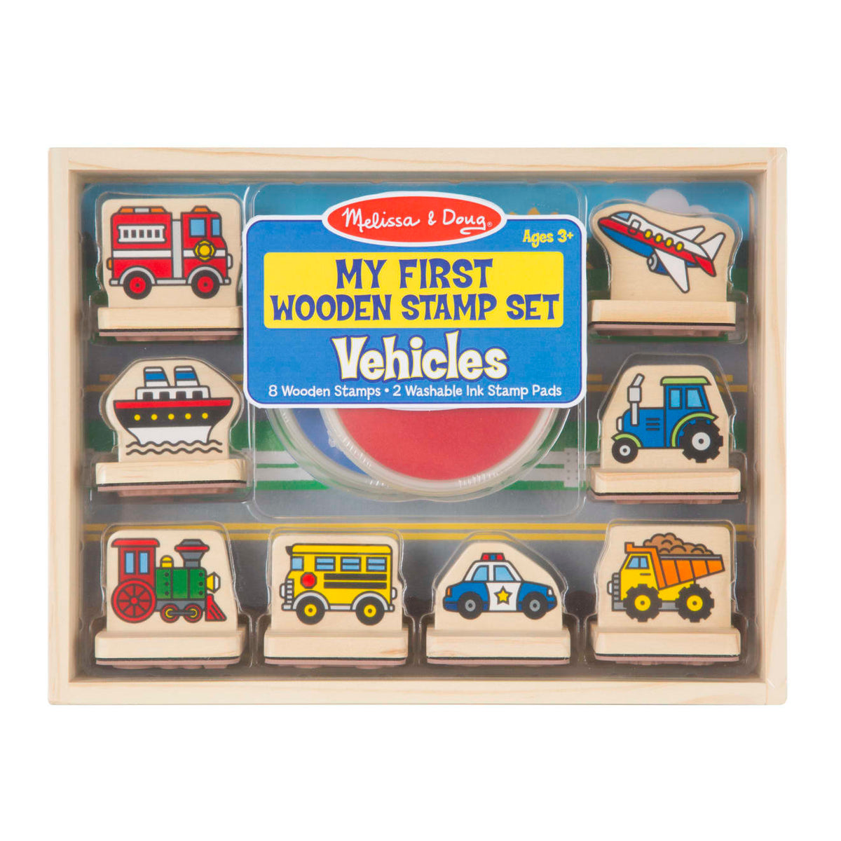 Educational My First Wooden Stamp Set - Vehicles