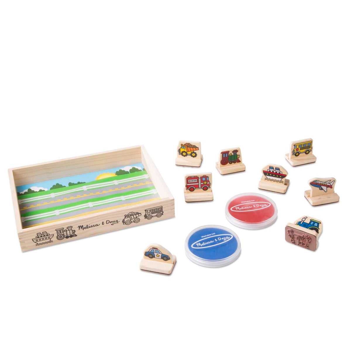 Educational My First Wooden Stamp Set - Vehicles