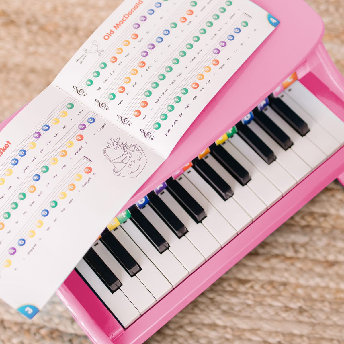 Educational Learn-to-Play Pink Piano