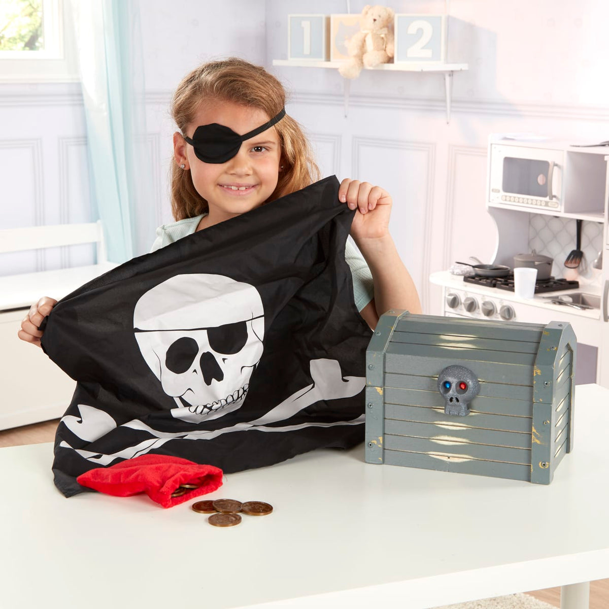 Educational Wooden Pirate Chest