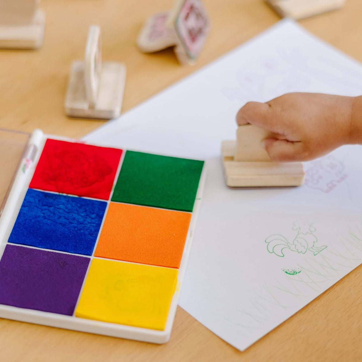 Educational Rainbow Stamp Pad
