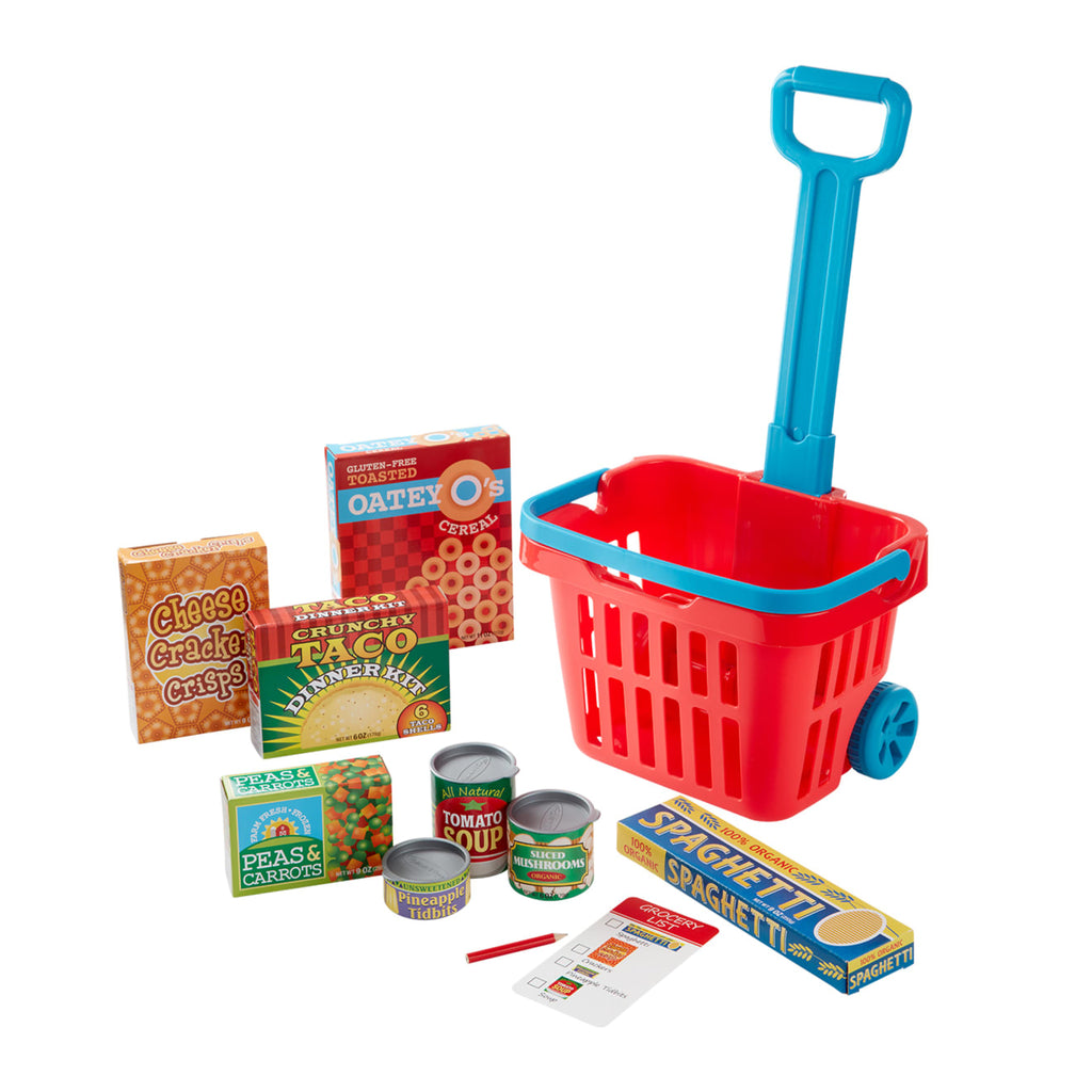 Educational Fill & Roll Grocery Basket Play Set