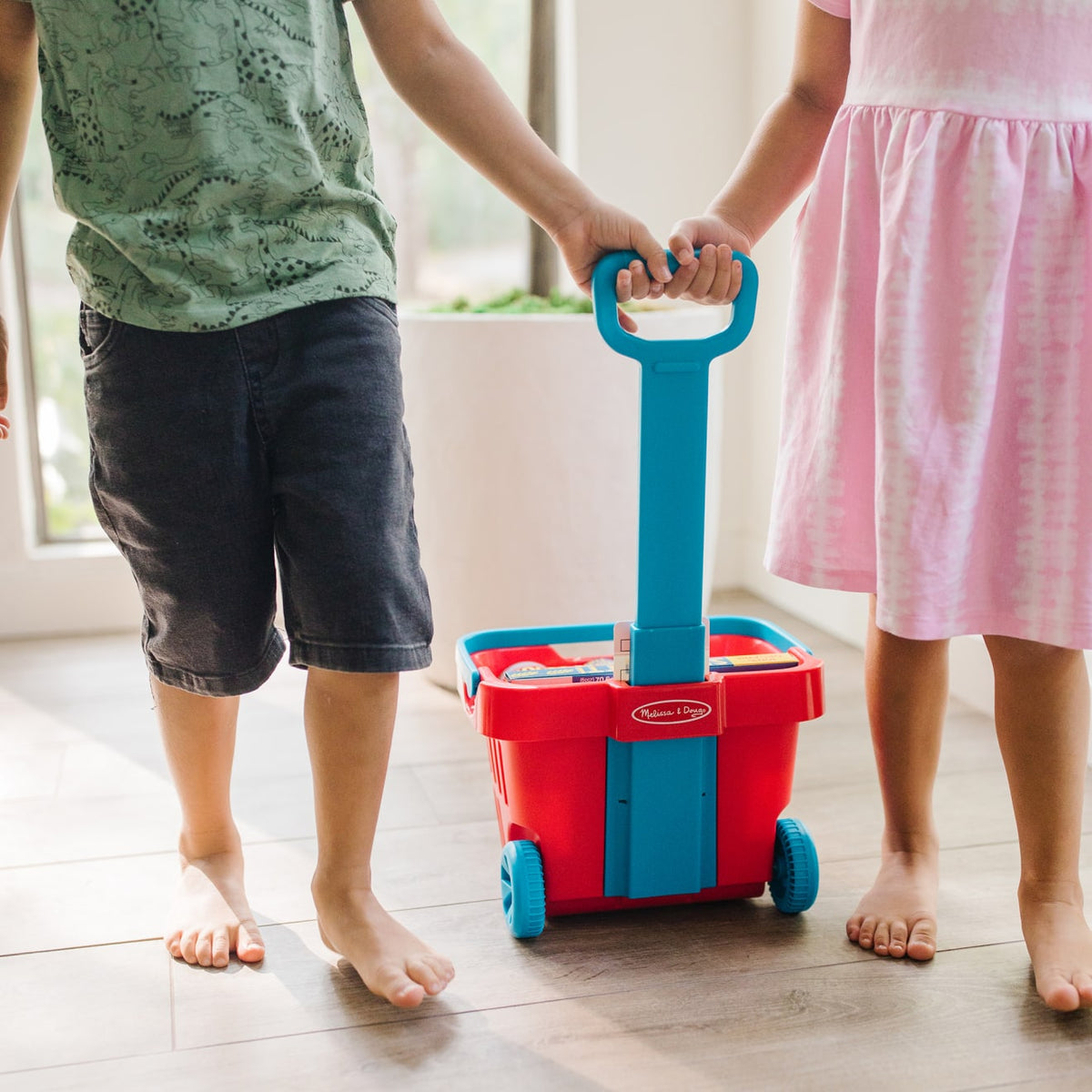 Educational Fill & Roll Grocery Basket Play Set
