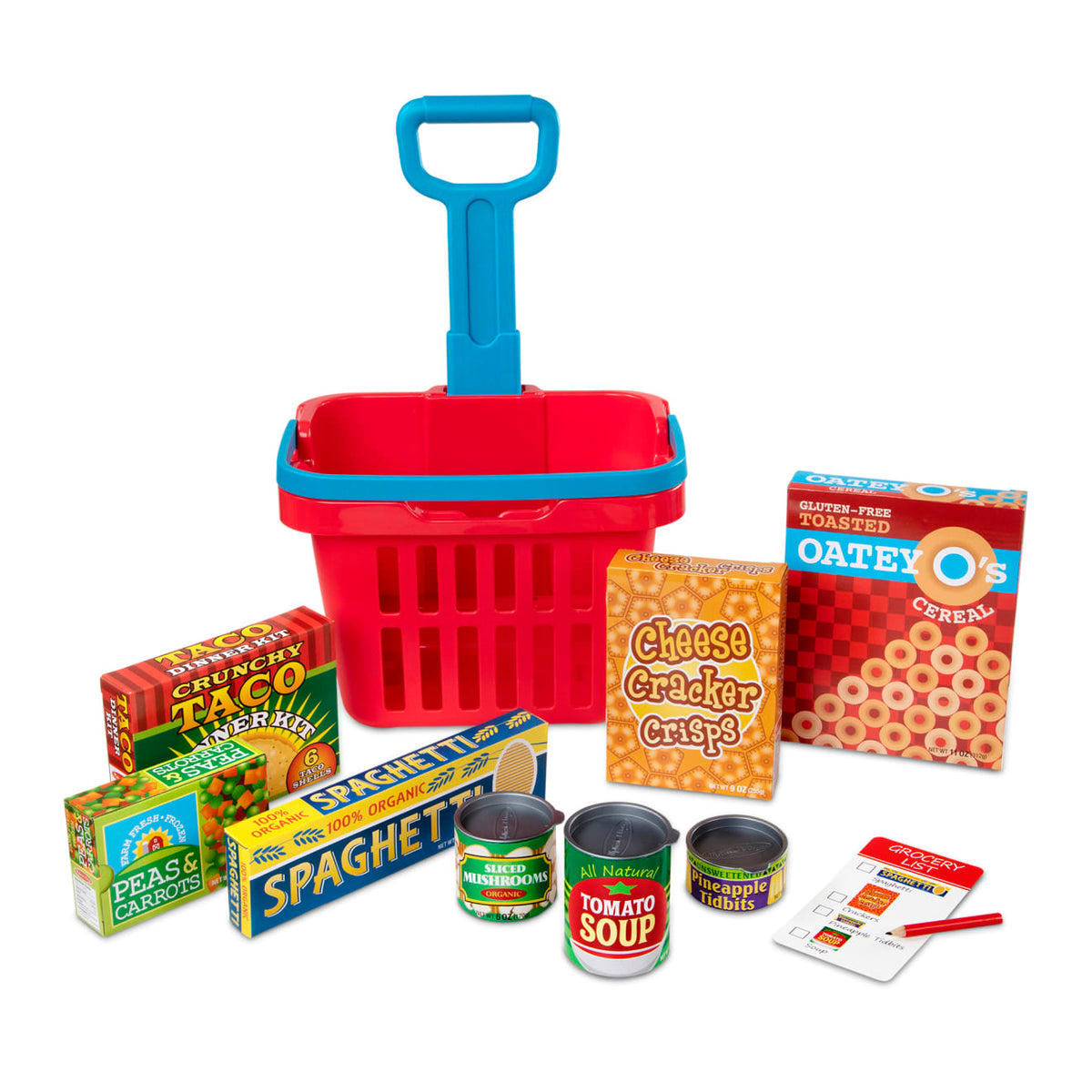 Educational Fill & Roll Grocery Basket Play Set