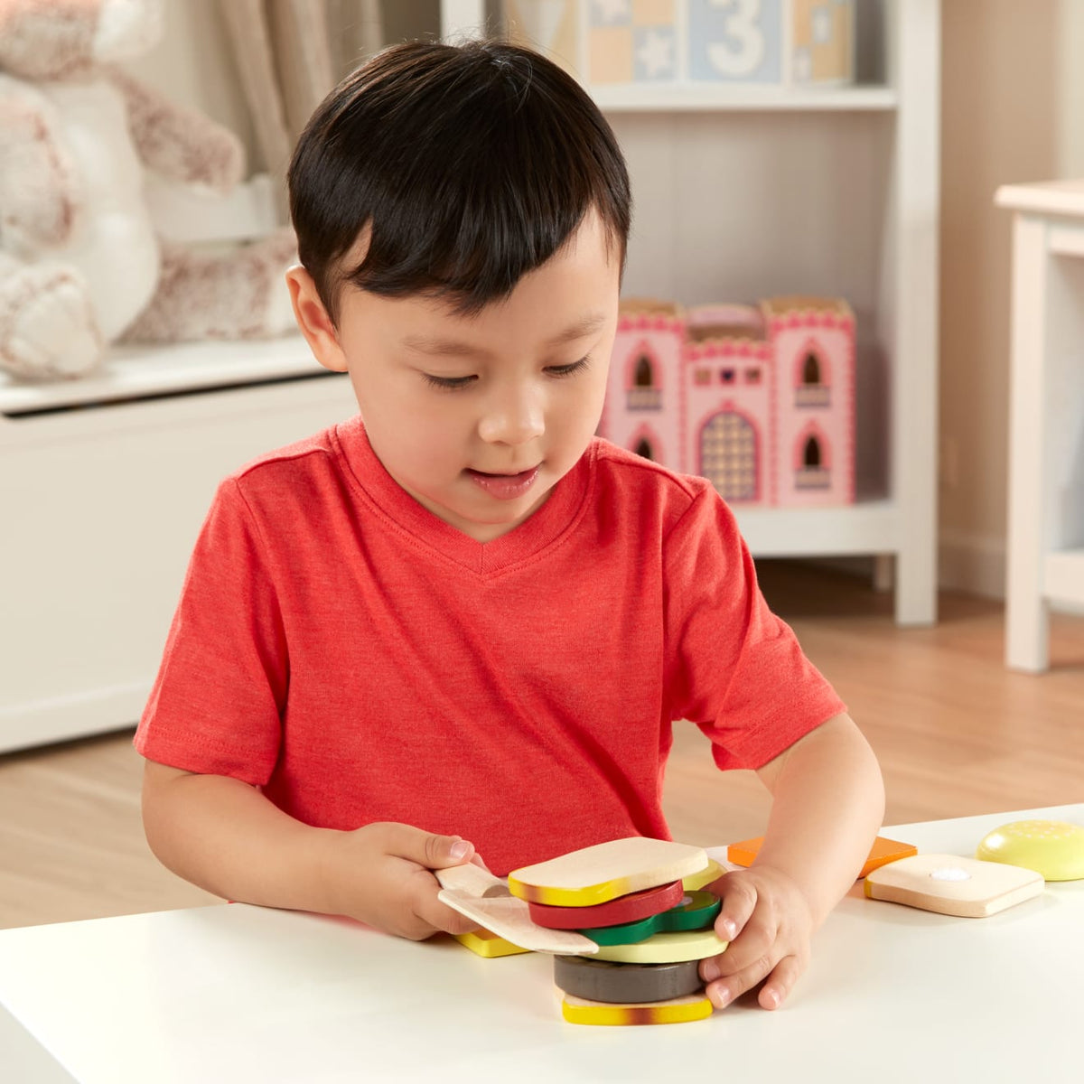 Educational Sandwich Making Set - Wooden Play Food
