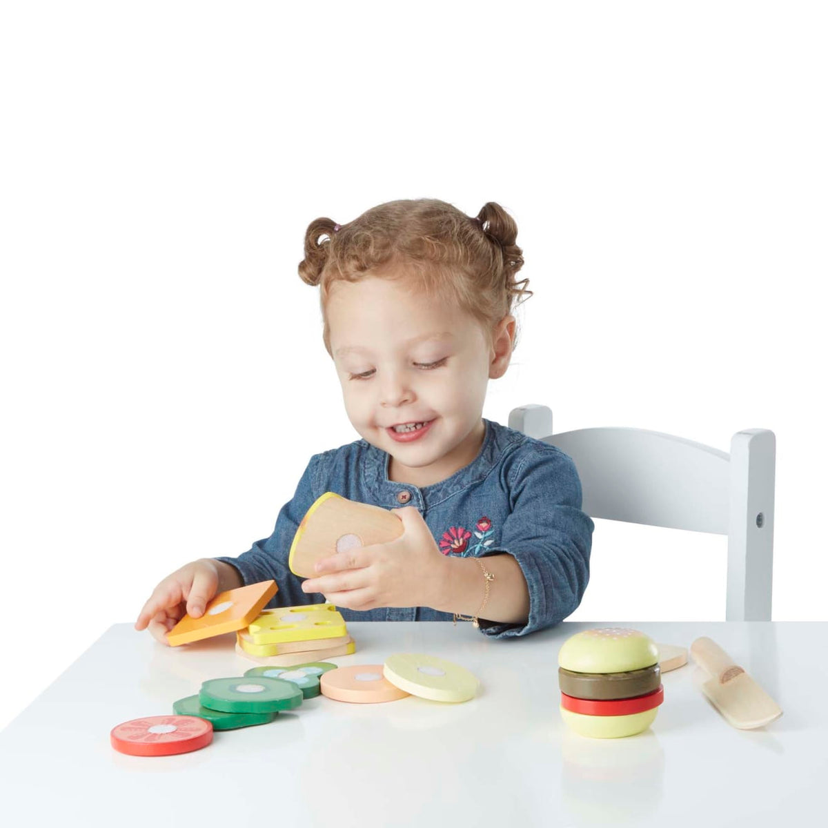 Educational Sandwich Making Set - Wooden Play Food