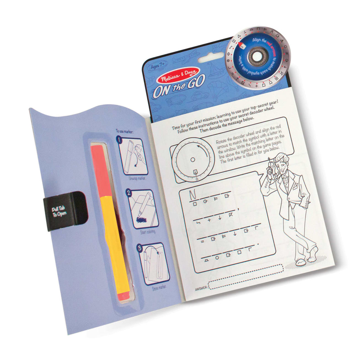 Educational Secret Decoder Game Book - On the Go Travel Activity Book