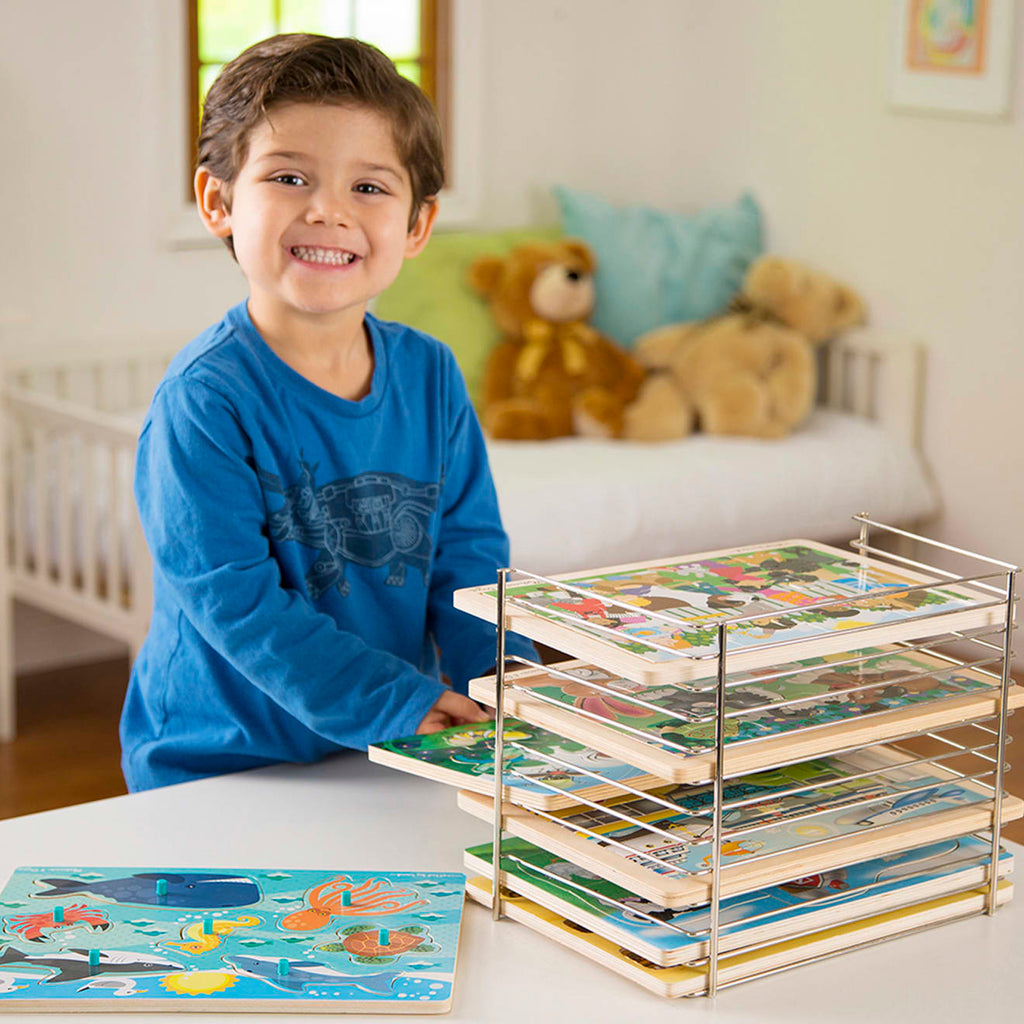 Educational Wire Puzzle-Storage Rack