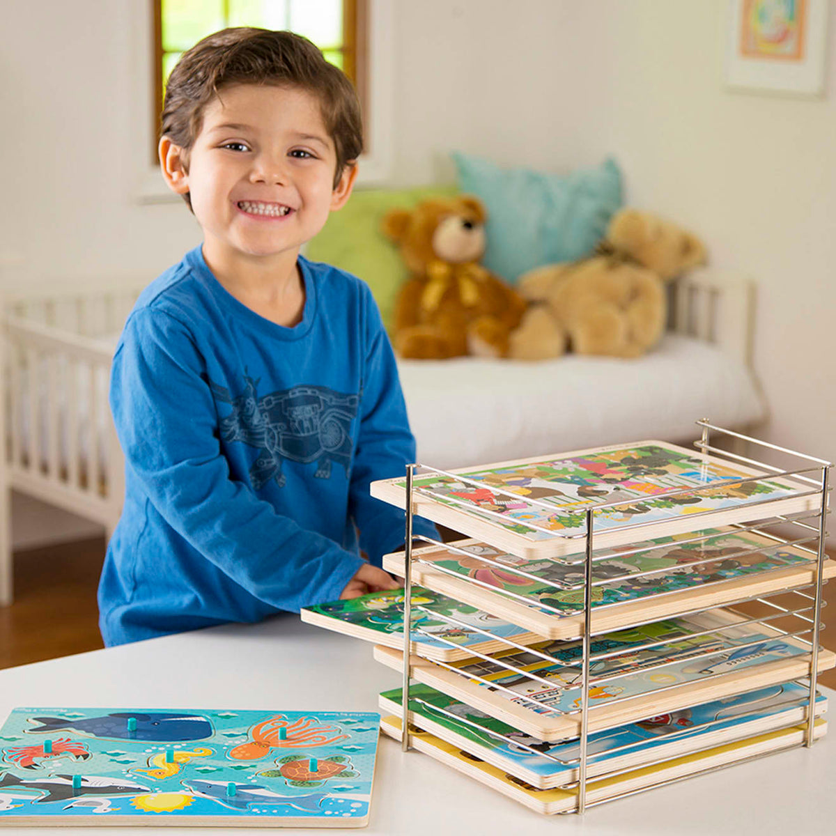 Educational Wire Puzzle-Storage Rack