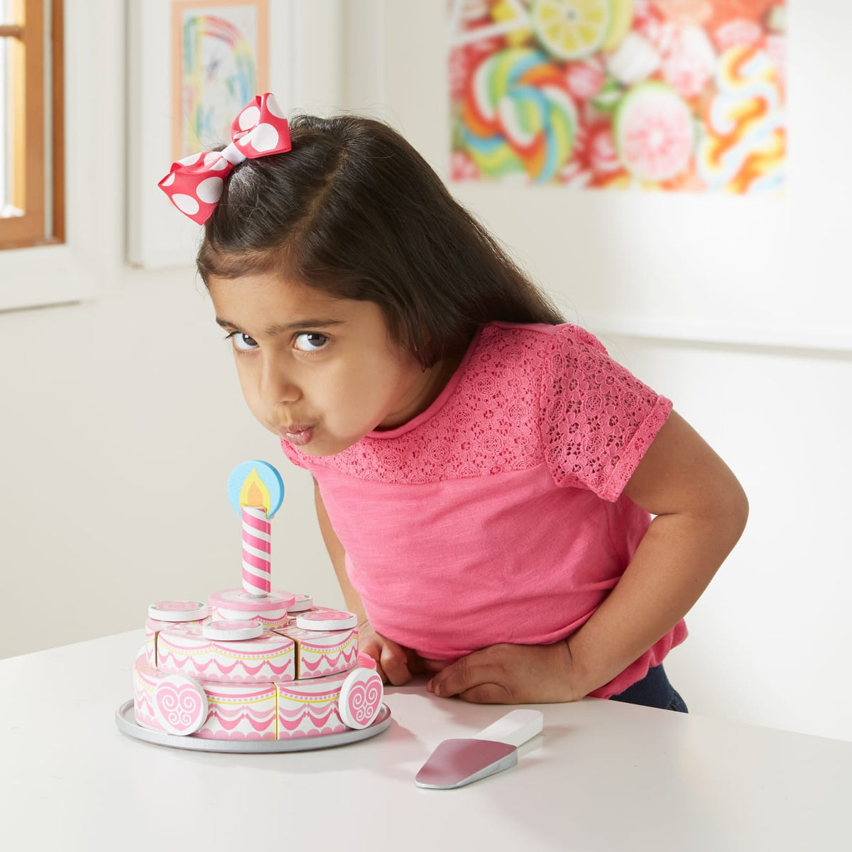 Educational Triple-Layer Party Cake - Wooden Play Food