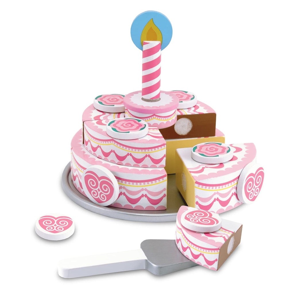 Educational Triple-Layer Party Cake - Wooden Play Food