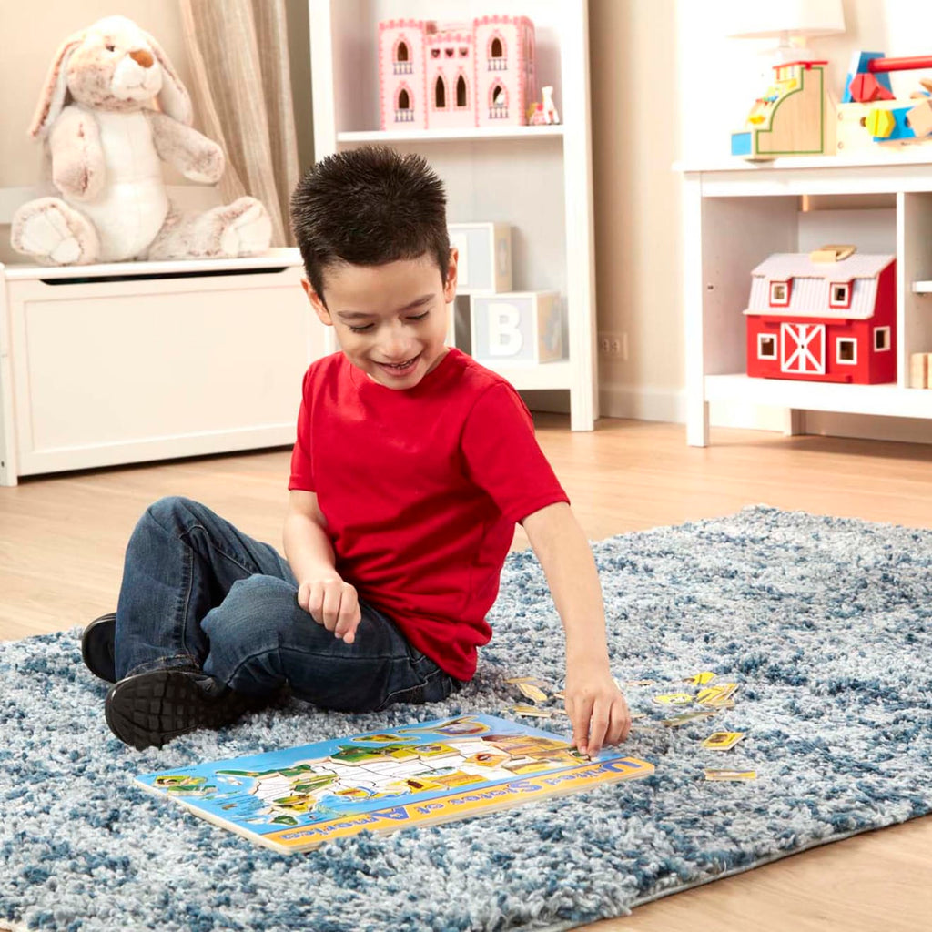 Educational U.S.A. Map Wooden Puzzle