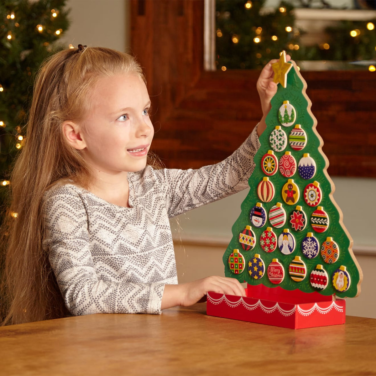Educational Countdown to Christmas Wooden Religious Advent Calendar