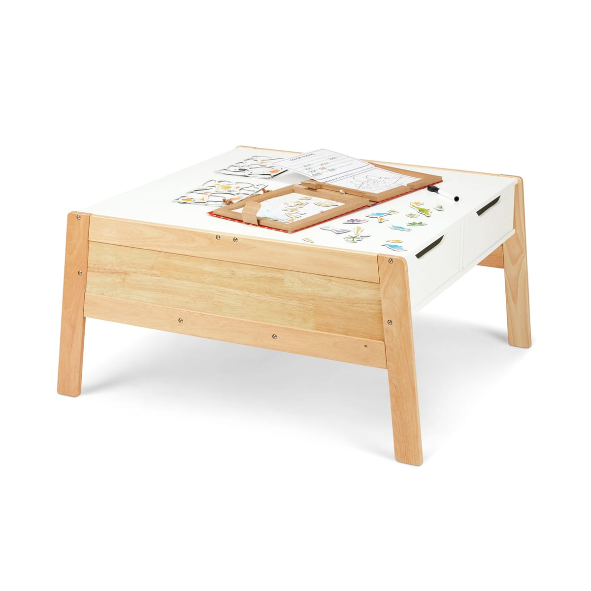 Educational Wooden Art & Activity Table with Bins