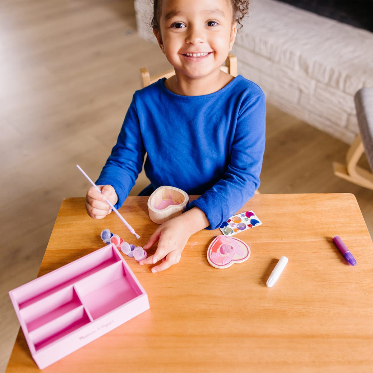 Educational Decorate-Your-Own Wooden Heart Box