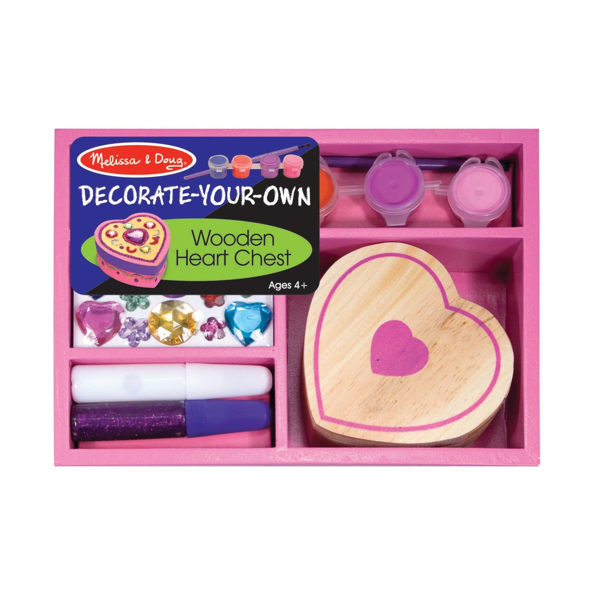 Educational Decorate-Your-Own Wooden Heart Box