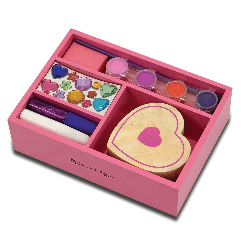 Educational Decorate-Your-Own Wooden Heart Box