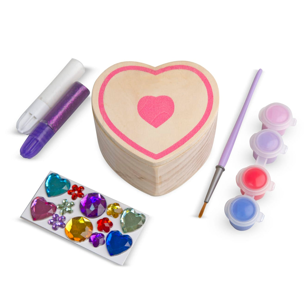 Educational Decorate-Your-Own Wooden Heart Box