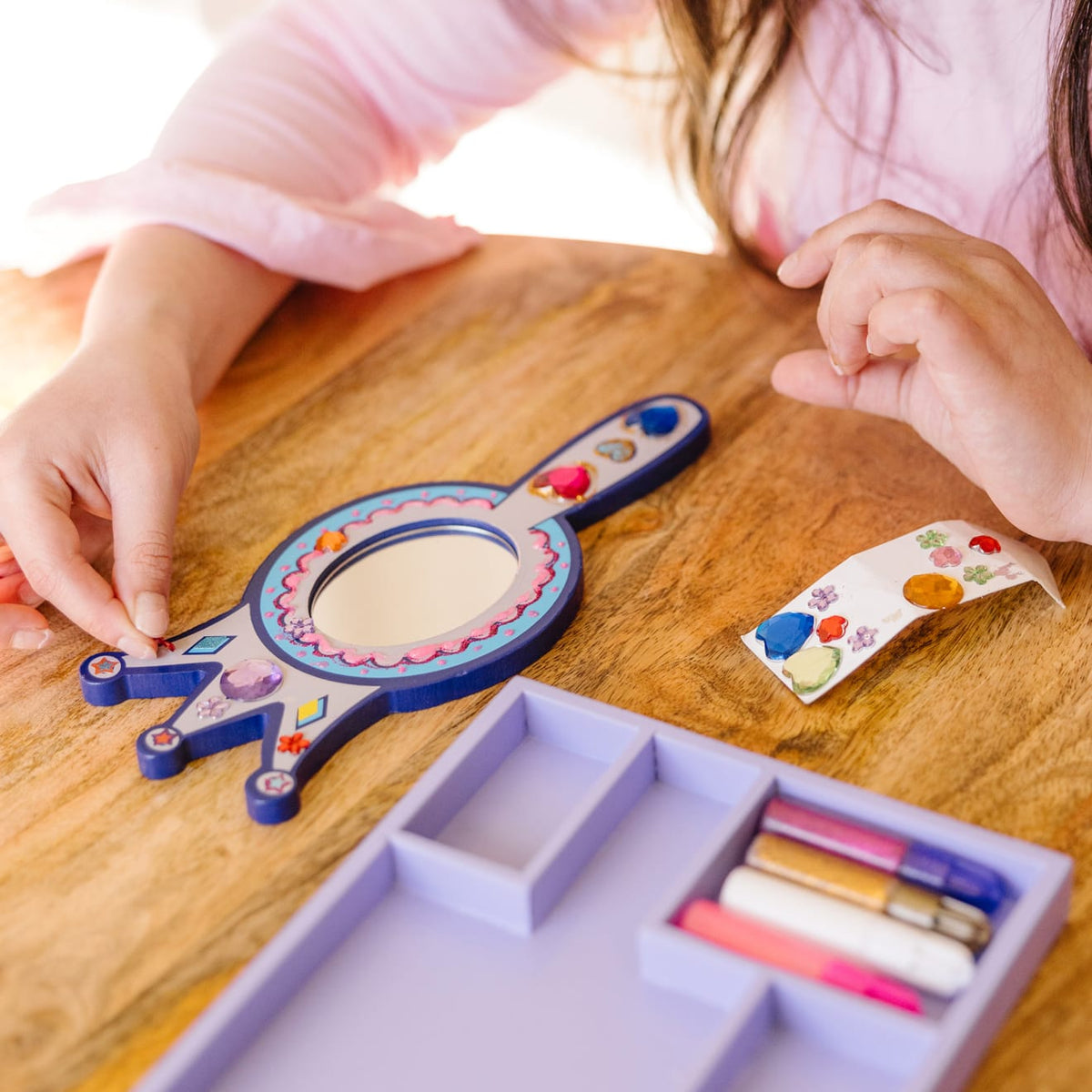 Educational Decorate-Your-Own Wooden Princess Mirror