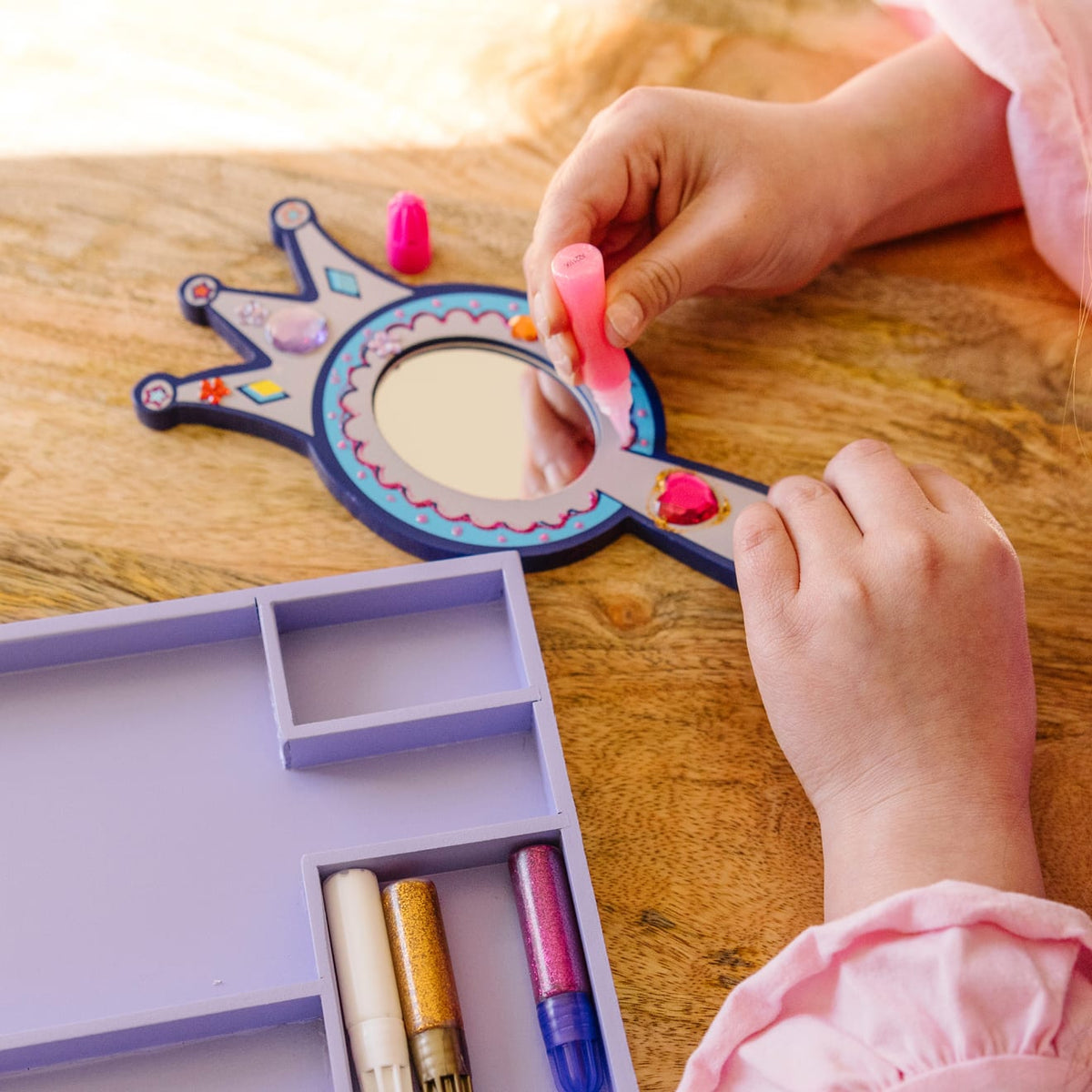 Educational Decorate-Your-Own Wooden Princess Mirror