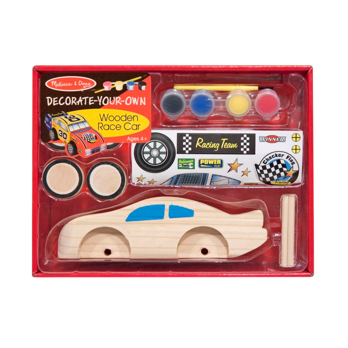 Educational Decorate-Your-Own Wooden Race Car