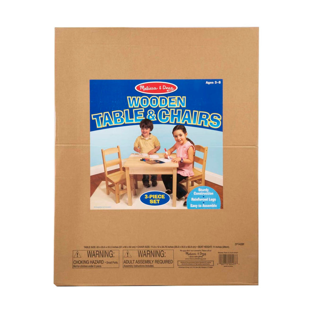 Educational Wooden Table & Chairs - Natural