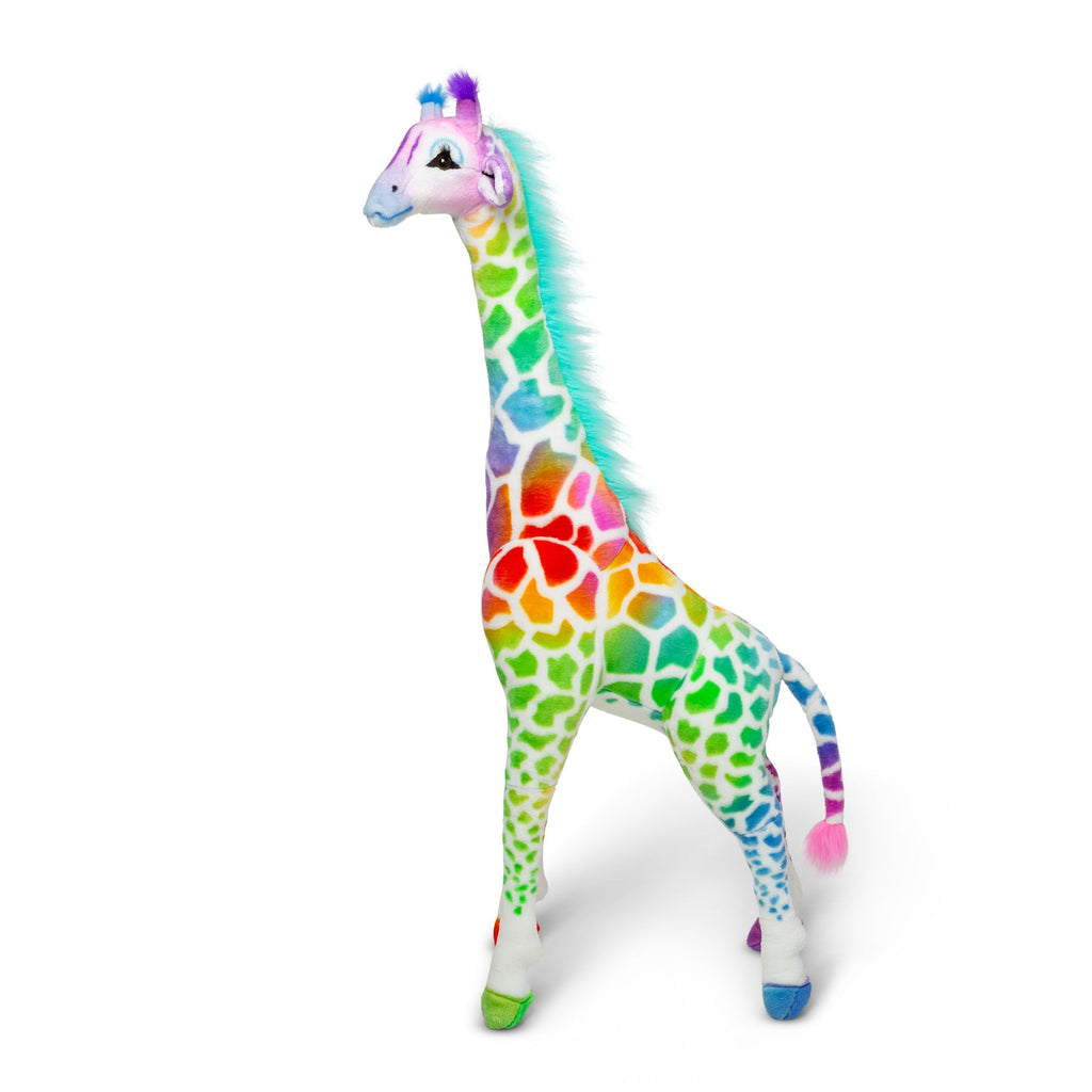 Educational Rainbow Giraffe Lifelike Plush