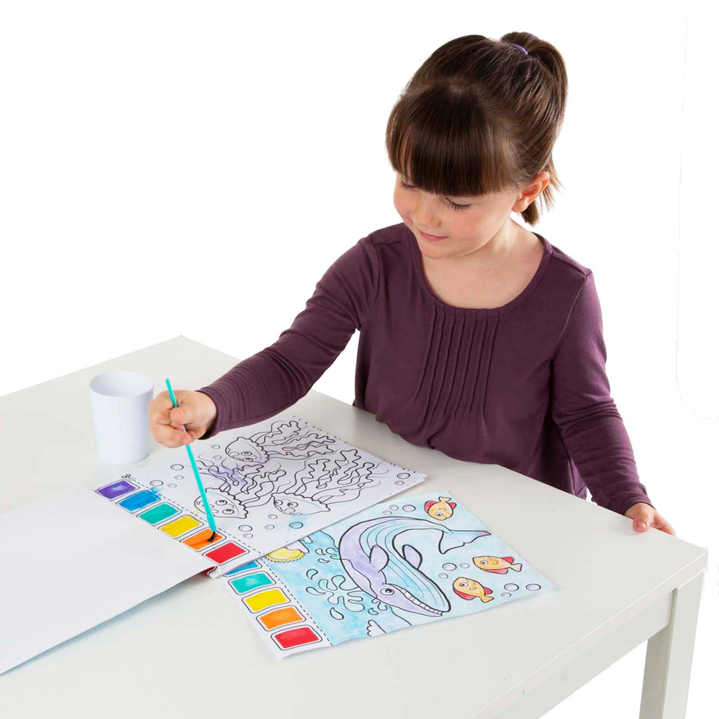 Educational Paint With Water Activity Book - Ocean