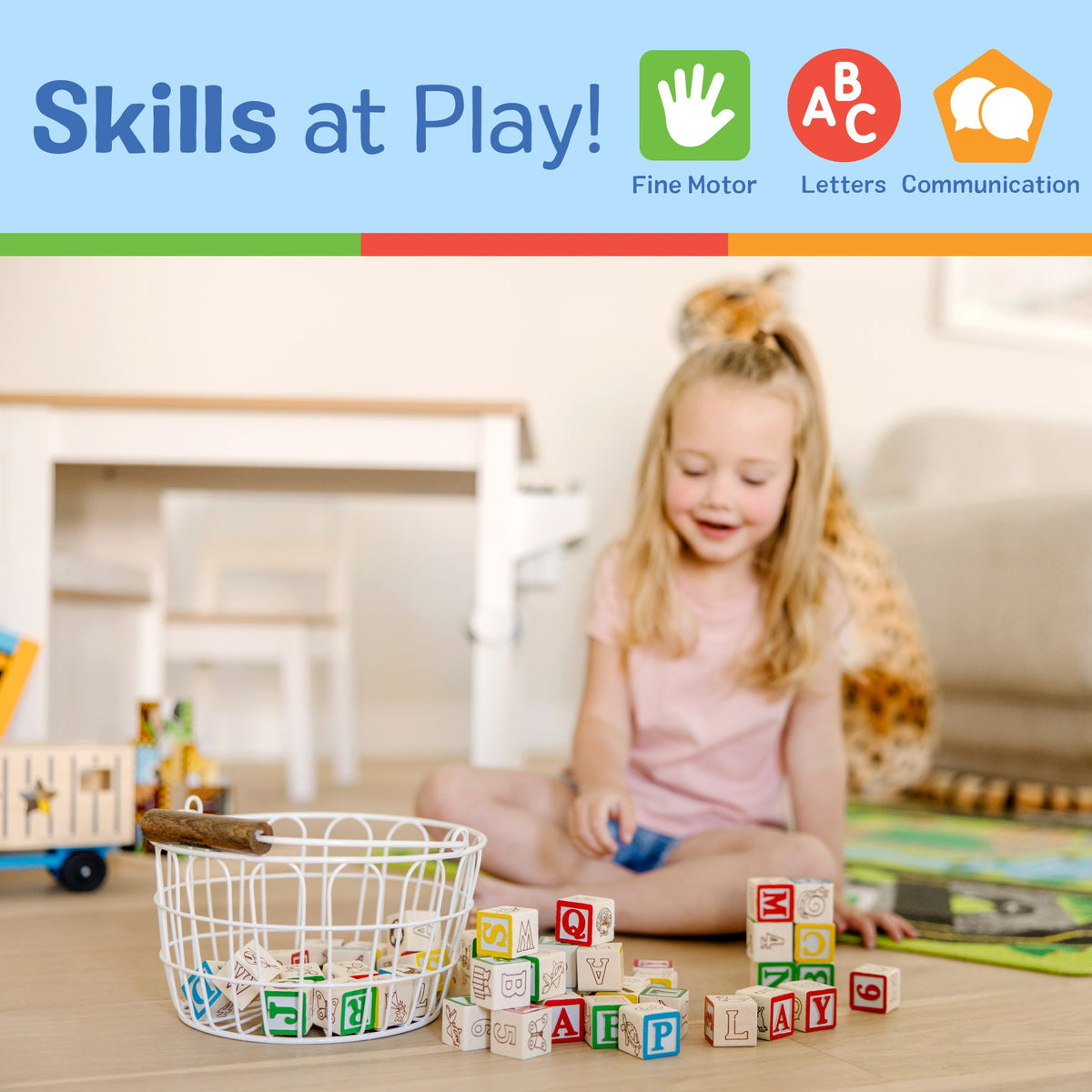 Educational Wooden ABC123 Blocks
