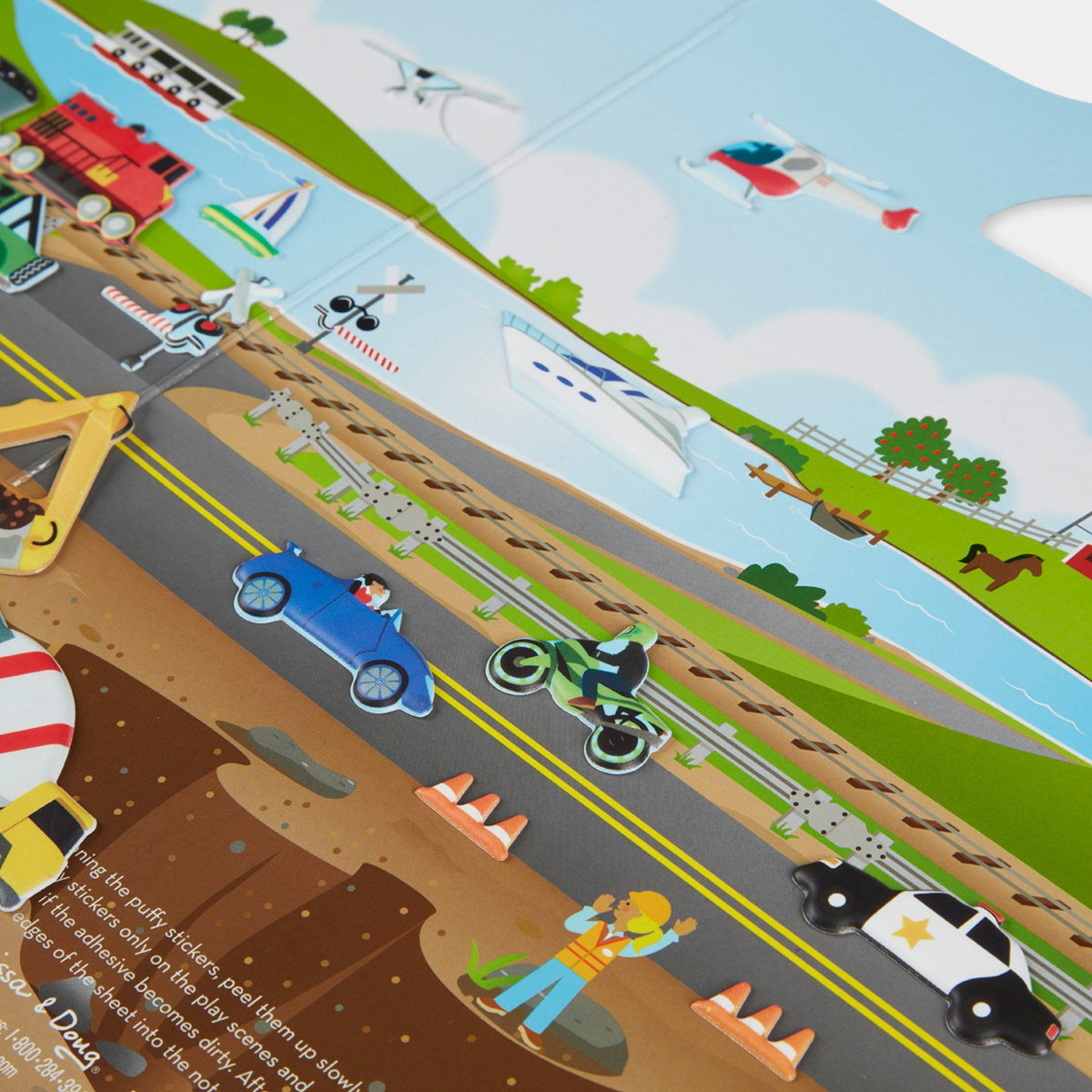 Educational Puffy Sticker Play Set - Vehicles