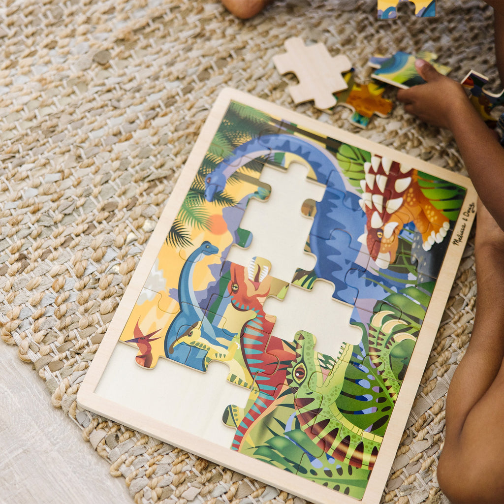 Educational Dinosaur Wooden Jigsaw Puzzle - 24 Pieces