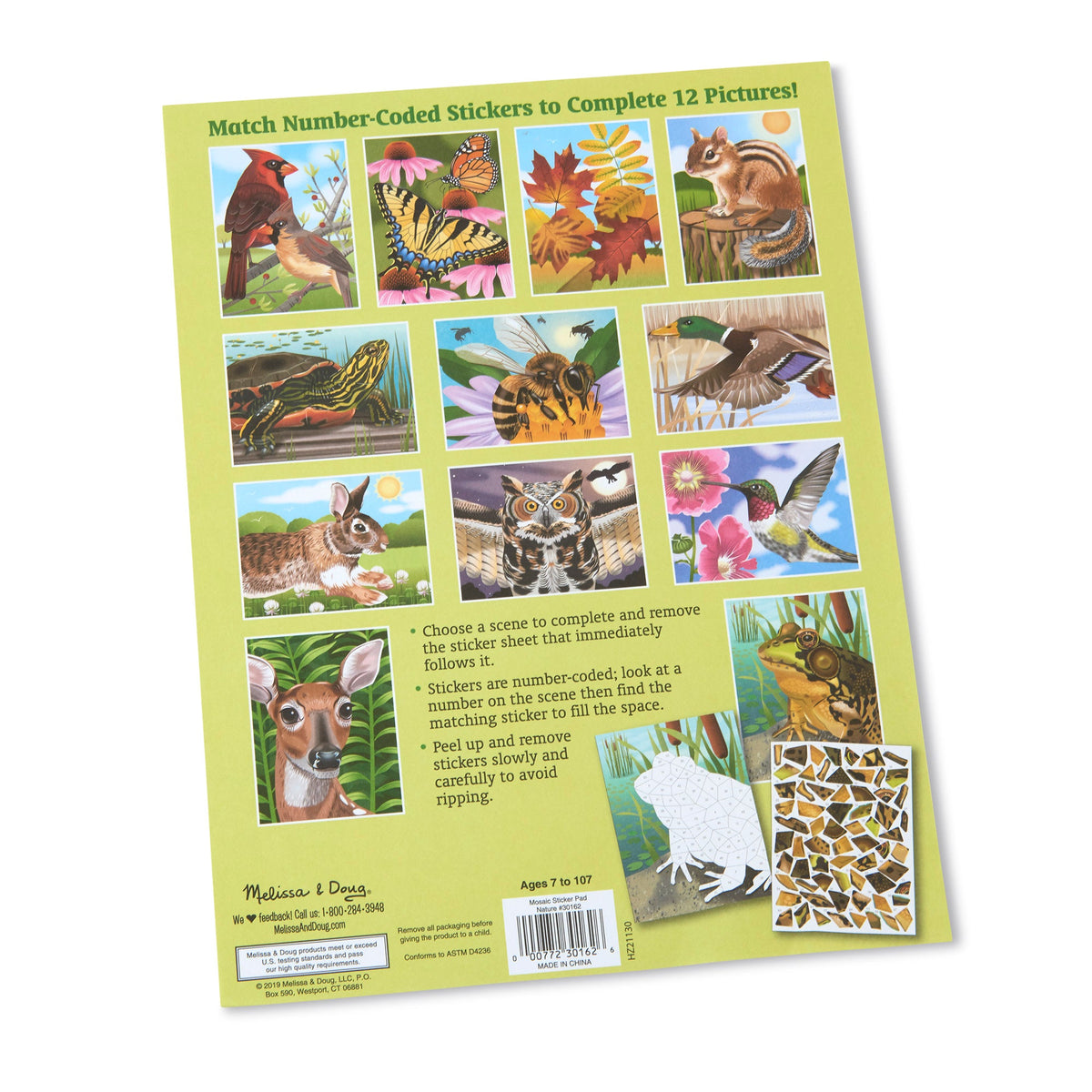 Educational Mosaic Sticker Pad - Nature