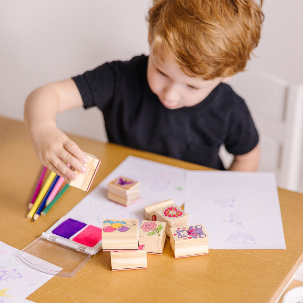Educational Wooden Stamp Set - Friendship
