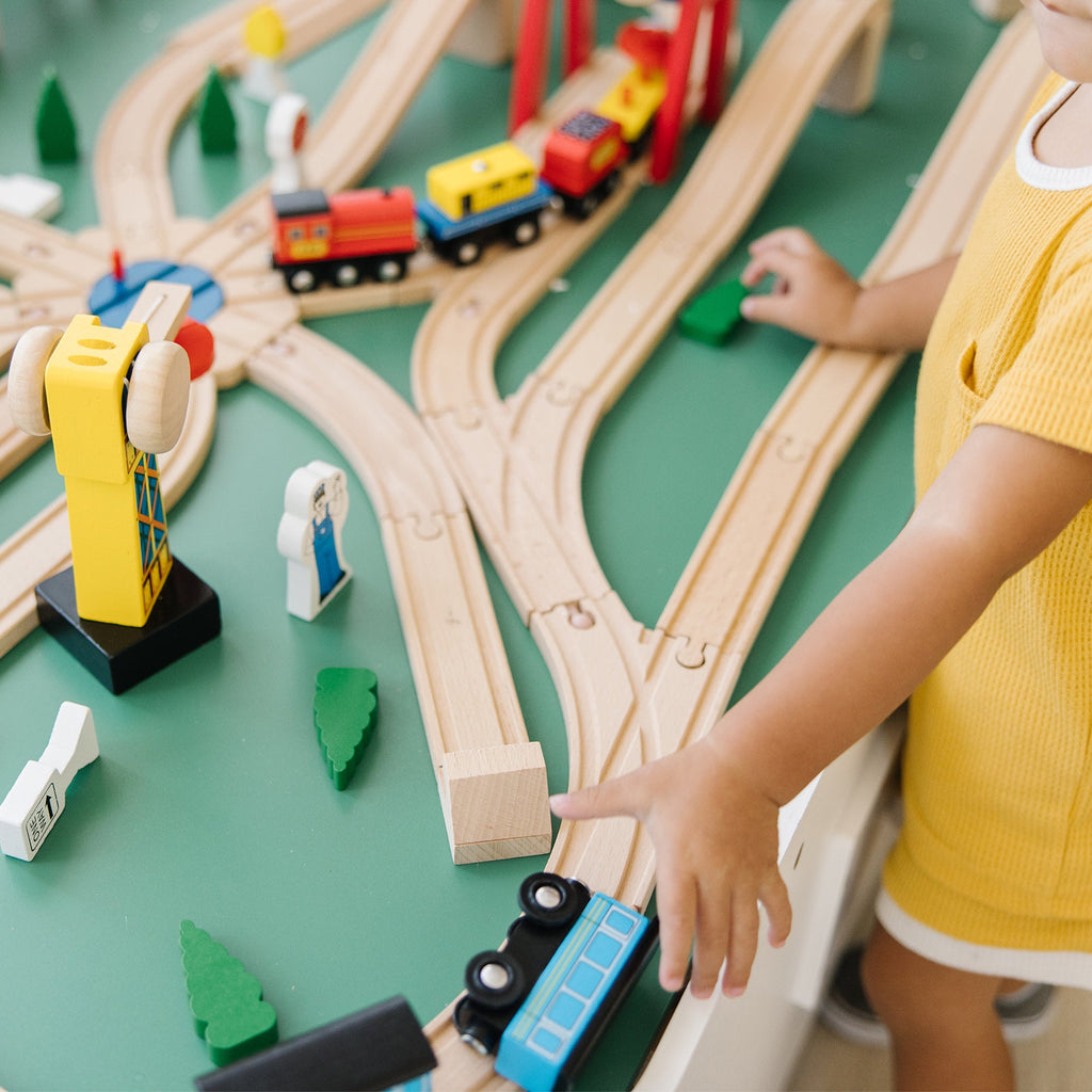 Educational Wooden Railway Set