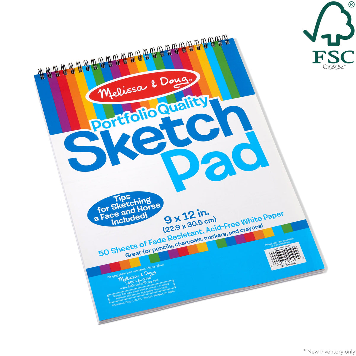 Educational Sketch Pad 9x12