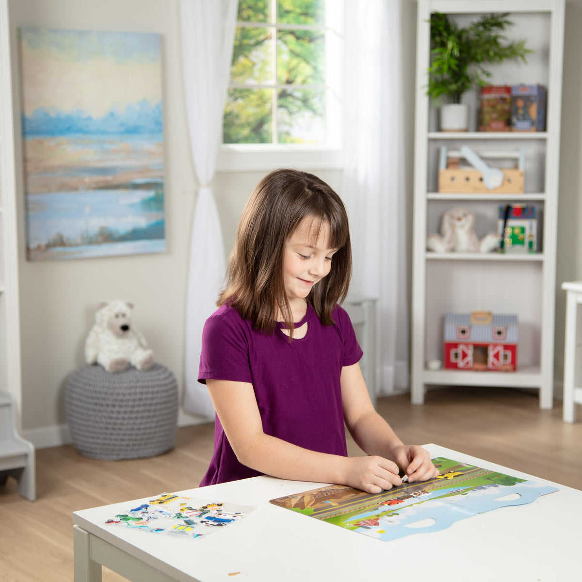 Educational Puffy Sticker Play Set - Vehicles