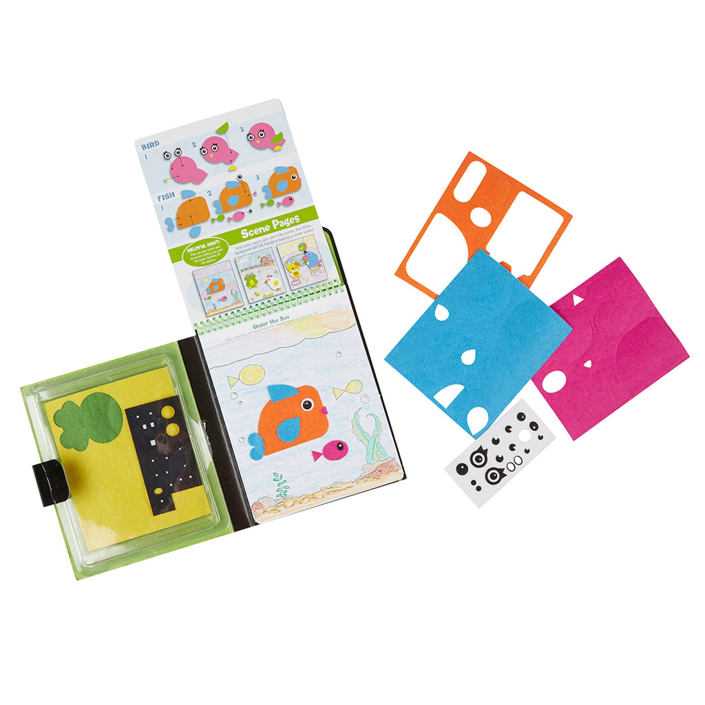 Educational On-the-Go Felt Friends Stickers Craft Activity Set