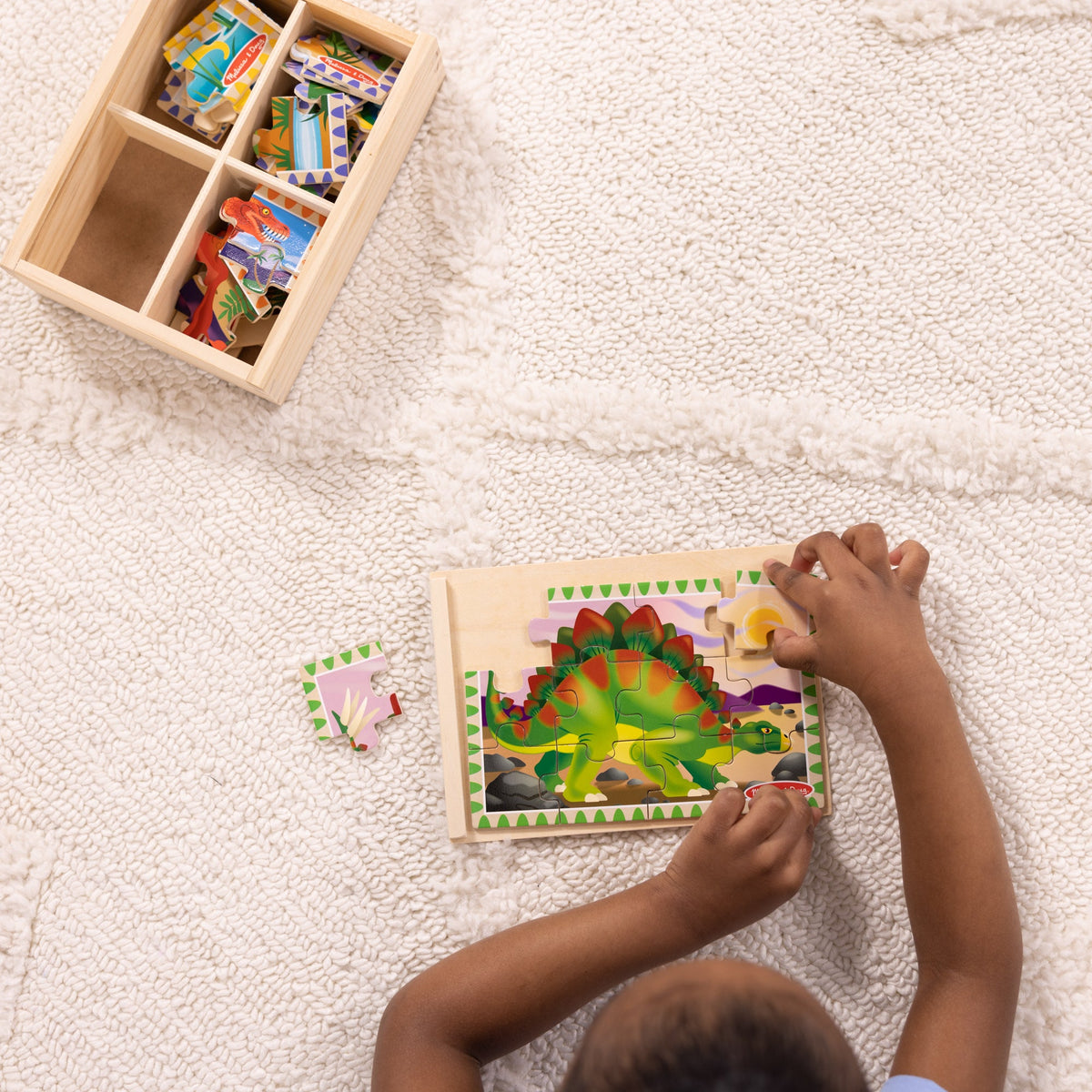 Educational Wooden Jigsaw Puzzles in a Box - Dinosaurs