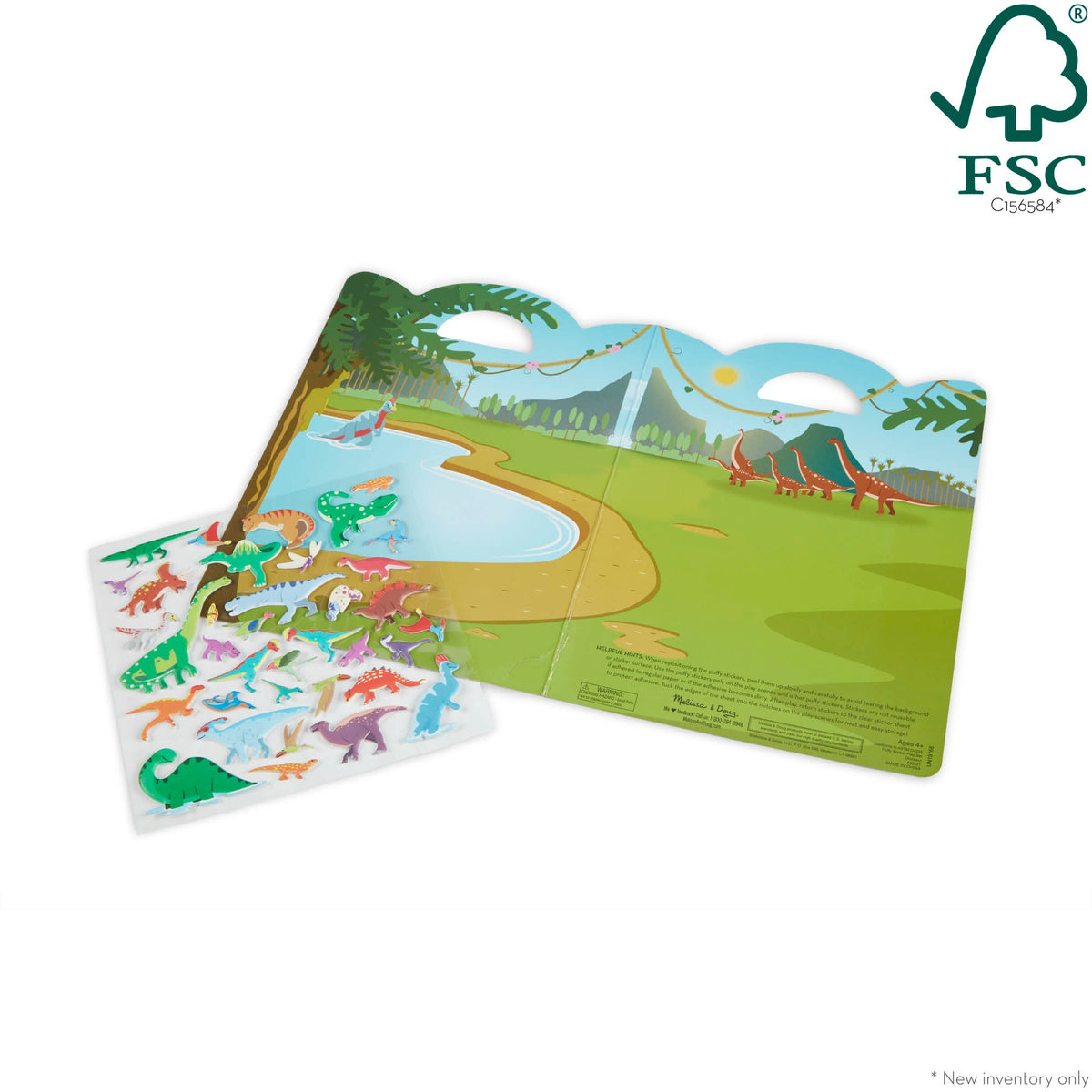Educational Puffy Sticker Play Set - Dinosaur