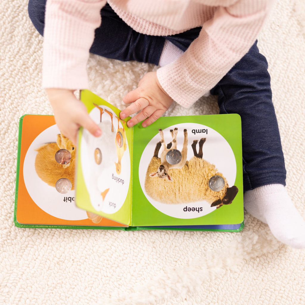Educational Poke-a-Dot Farm Animal Families Board Book