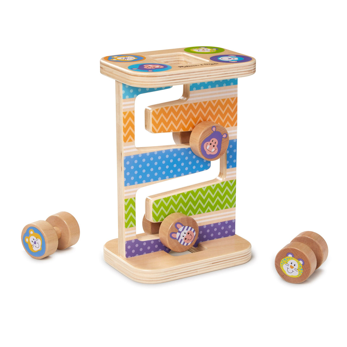 Educational First Play Wooden Safari Zig-Zag Tower