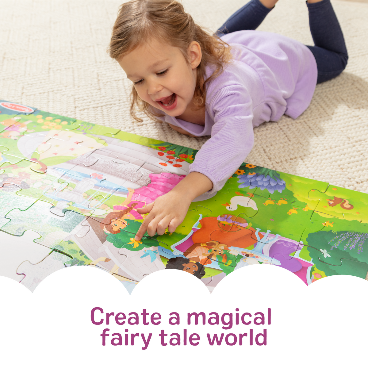 Educational Fairy Tale Castle Floor Puzzle - 48 Pieces