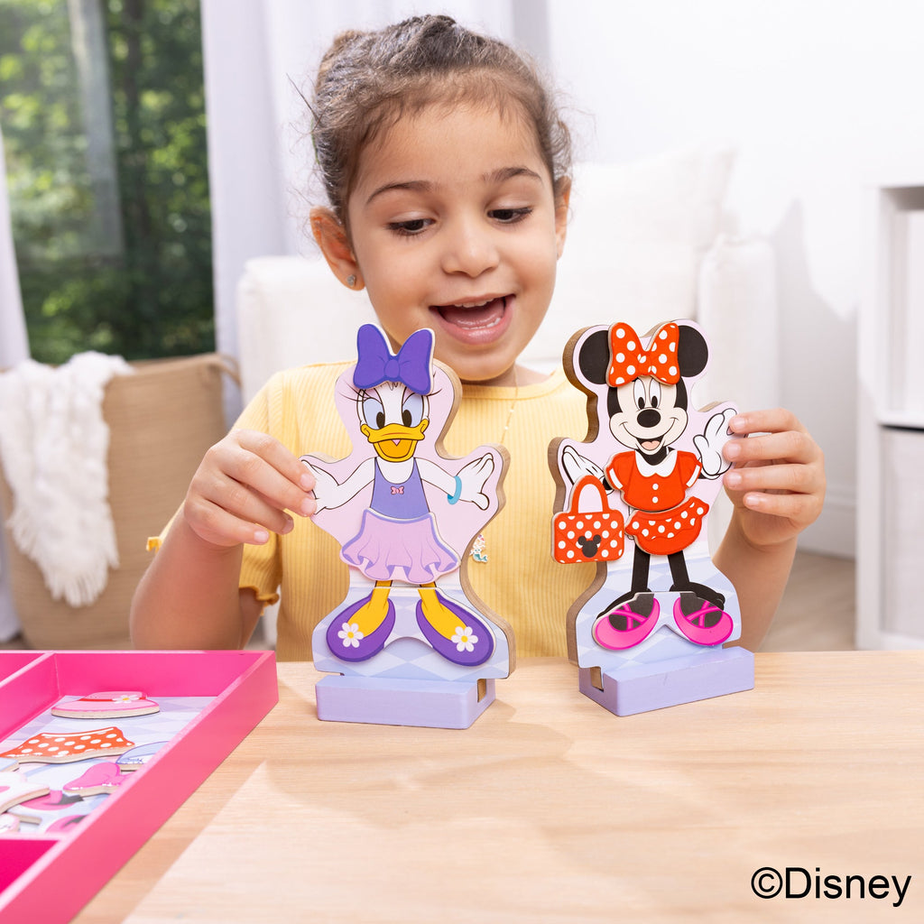 Educational Disney Minnie & Daisy Deluxe Wooden Magnetic Dress-Up
