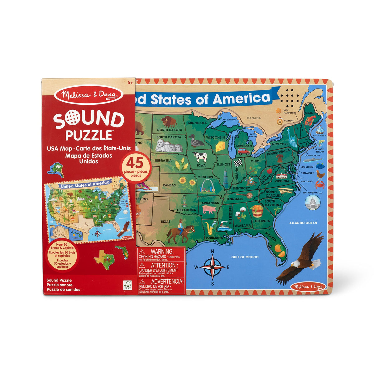 Educational U.S.A. Sound Puzzle - 40 Pieces