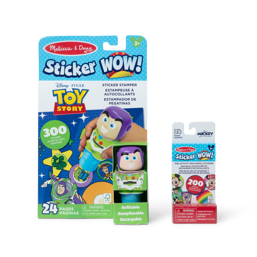 Educational Sticker WOW Disney Toy Story Buzz Lightyear Bundle Activity Pad & Sticker Stamper Mini Activity Pad and 200 Refill Stickers